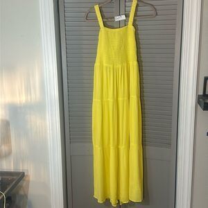 NTW Jolie & Joy Yellow Maxi Sun Dress Women's Size large